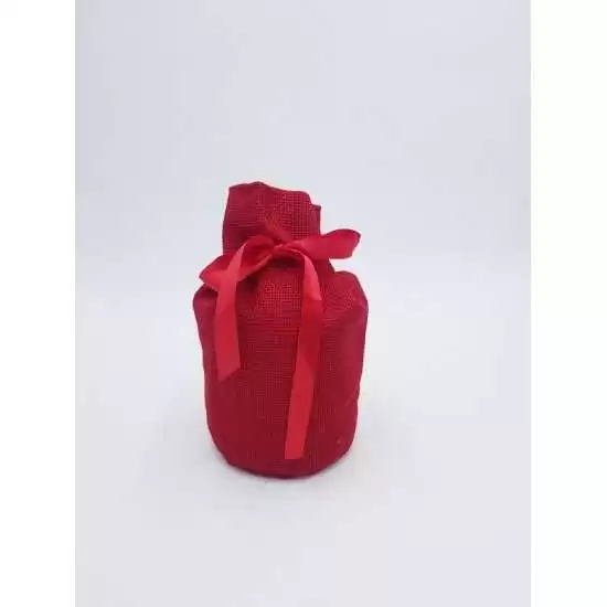 Sacchetto in juta rosso H20cm - 91131 - Il patio store