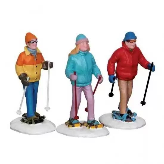 Escursionisti con le racchette da neve - Snowshoe Walkers Set of 3 - Lemax 22033 - Il patio store
