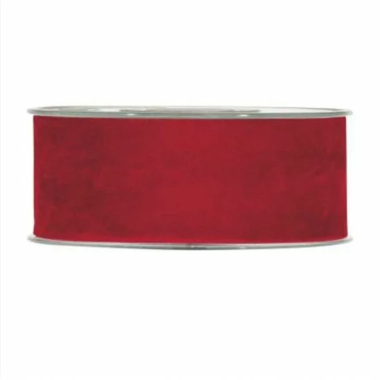 Nastro doppio velluto rosso mm40x7mt - il patio store