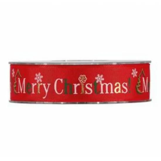 Nastro Merry Christmas mm25x10mt colore rosso - il patio store