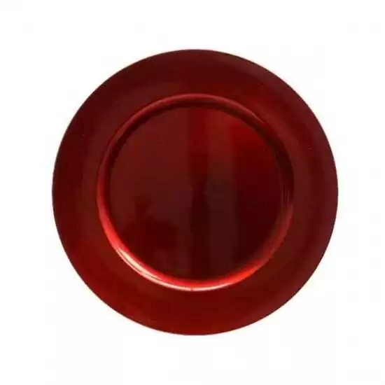 Set 6 piatti in plastica colore rosso - Ksd 515252 - Il patio store