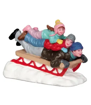 Lemax 52329 Sledding With Dad - Il patio store