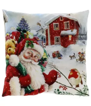 Cuscino Nada cm 45x45 con Babbo Natale e sacco di regali - ul830105101 - Il patio store