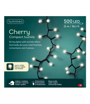 Lumineo Cherry compact catena 500 LED luce bianca calda - ksd 495573 - Il patio store